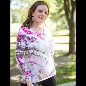 Tie dyed long sleeve tee.